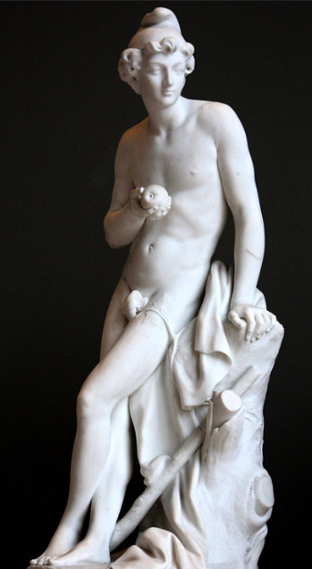 N.-F. Gillet, Paride con il pomo della discordia (1757). Parigi, Louvre